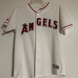 Angels Baseball Women’s Large White Button Jersey